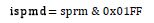 Equation for ISPMD. ISPMD = SPRM AND 0x01FF