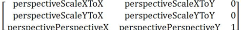 Structure of the perspective matrix
