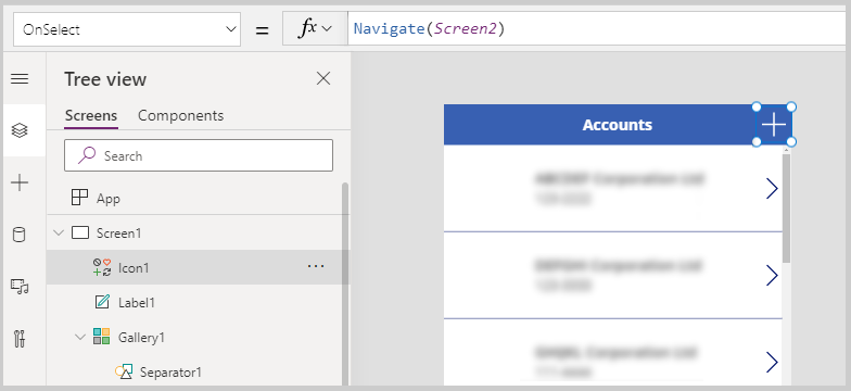 Configure navigation to screen 2