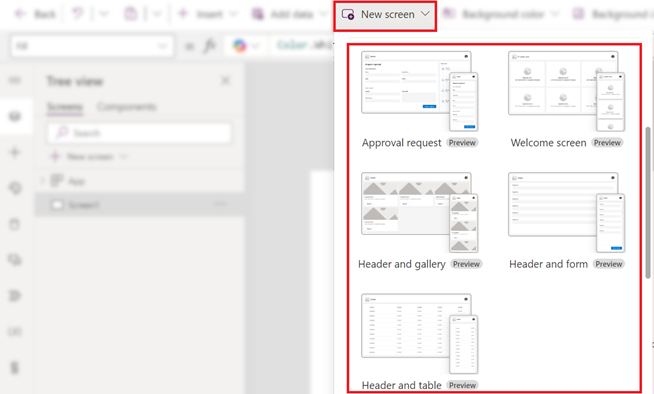 Screen layouts.