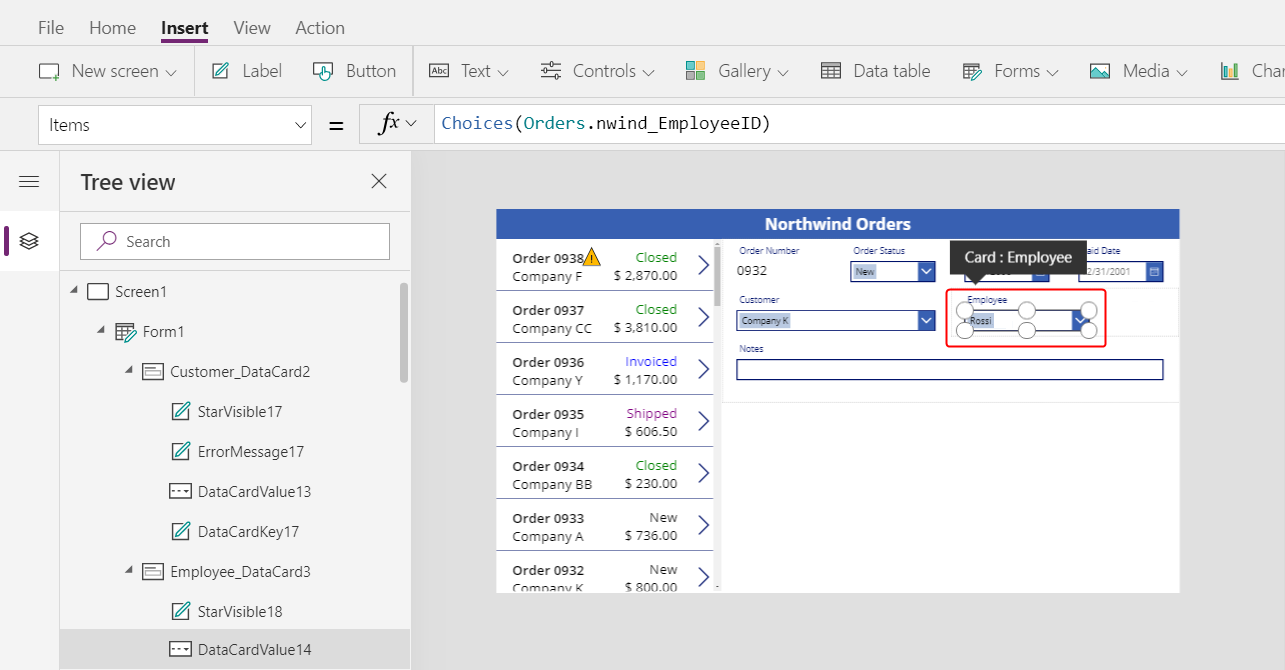 Resize the combo-box control.