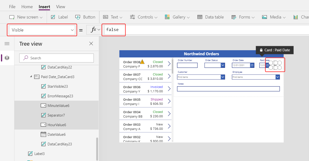 Set Visible property to false.