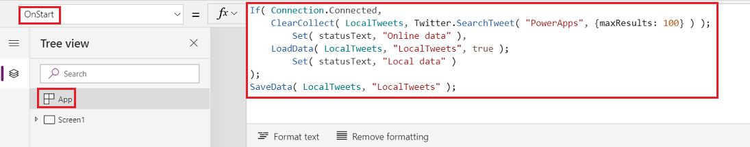 Formula to load tweets.