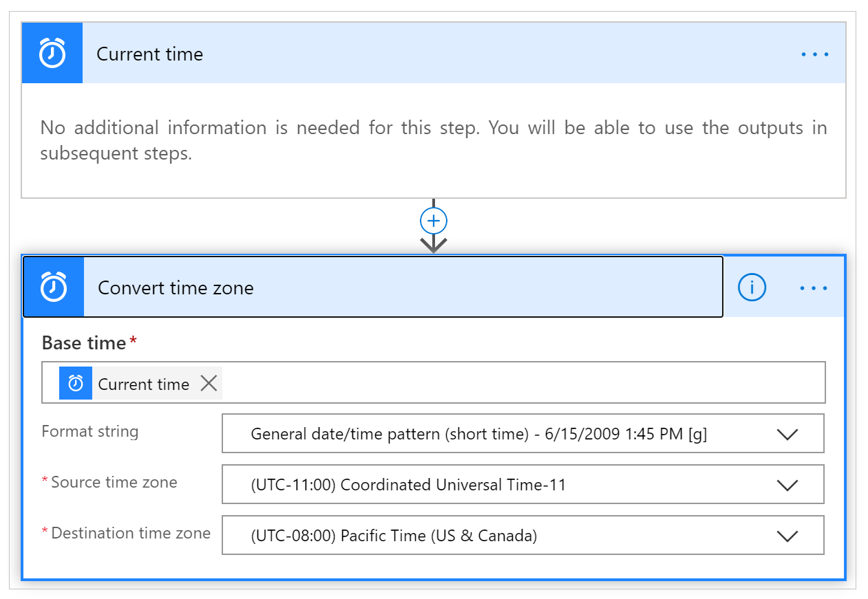 Convert time zone settings.