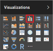 Visualizations - clustered column chart.