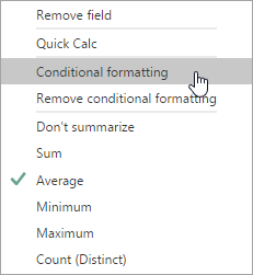 Conditional formatting.