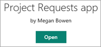 Open Project Requests app.