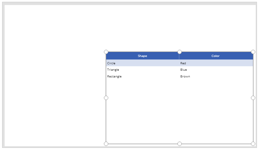 Move data table.