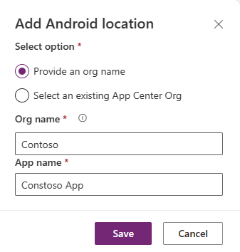 New app center location.