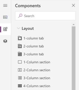 Layout components.