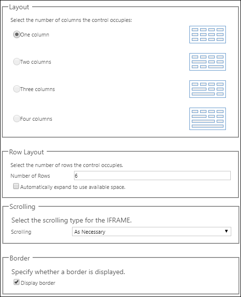 Web resource formatting properties.