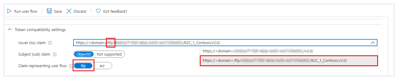 Configure token compatibility with tfp.