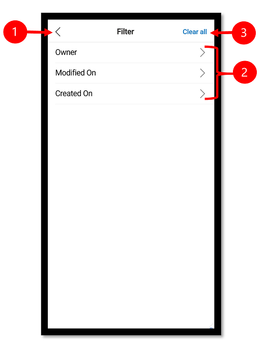 Filter results page.