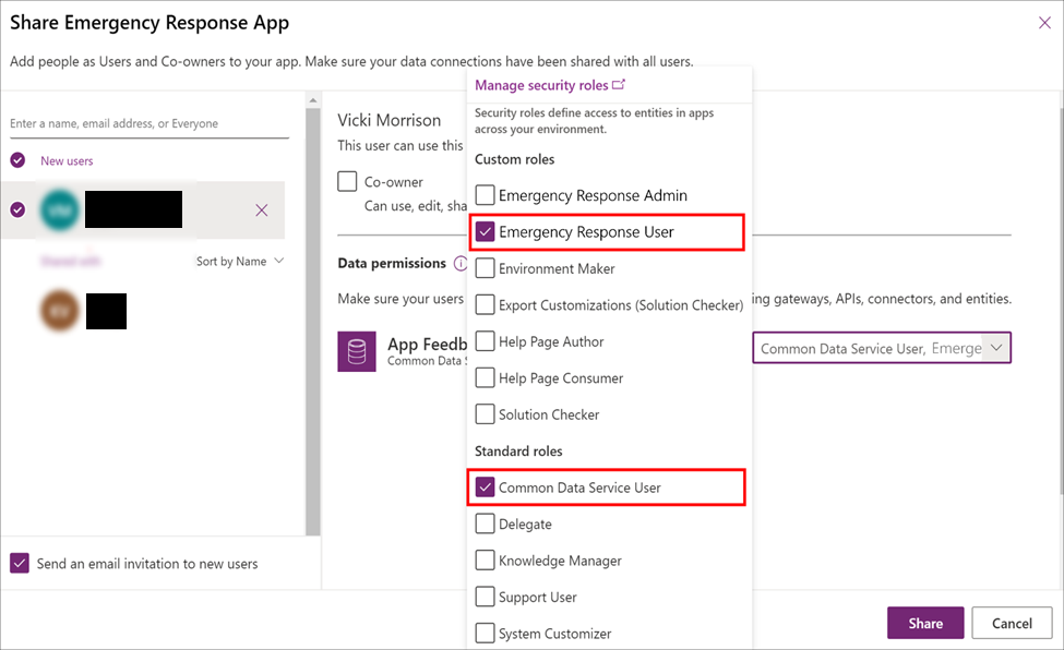 Share app with Azure AD group or users.