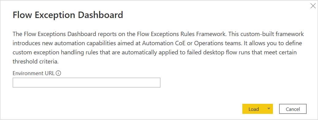 This screenshot displays the exception dashboard.