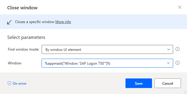 Screenshot of Close Window dialog.