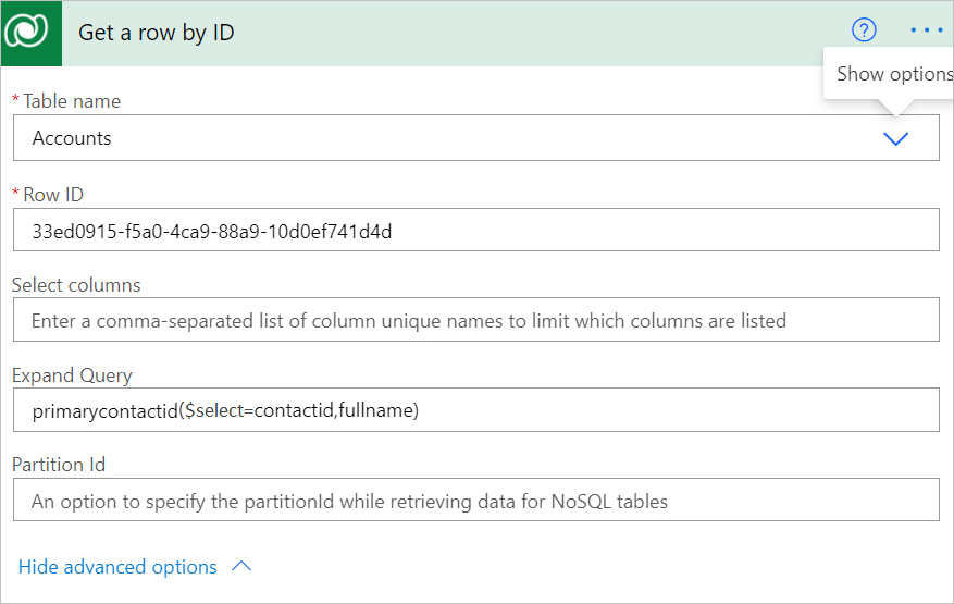 Example of Expand Query expression.