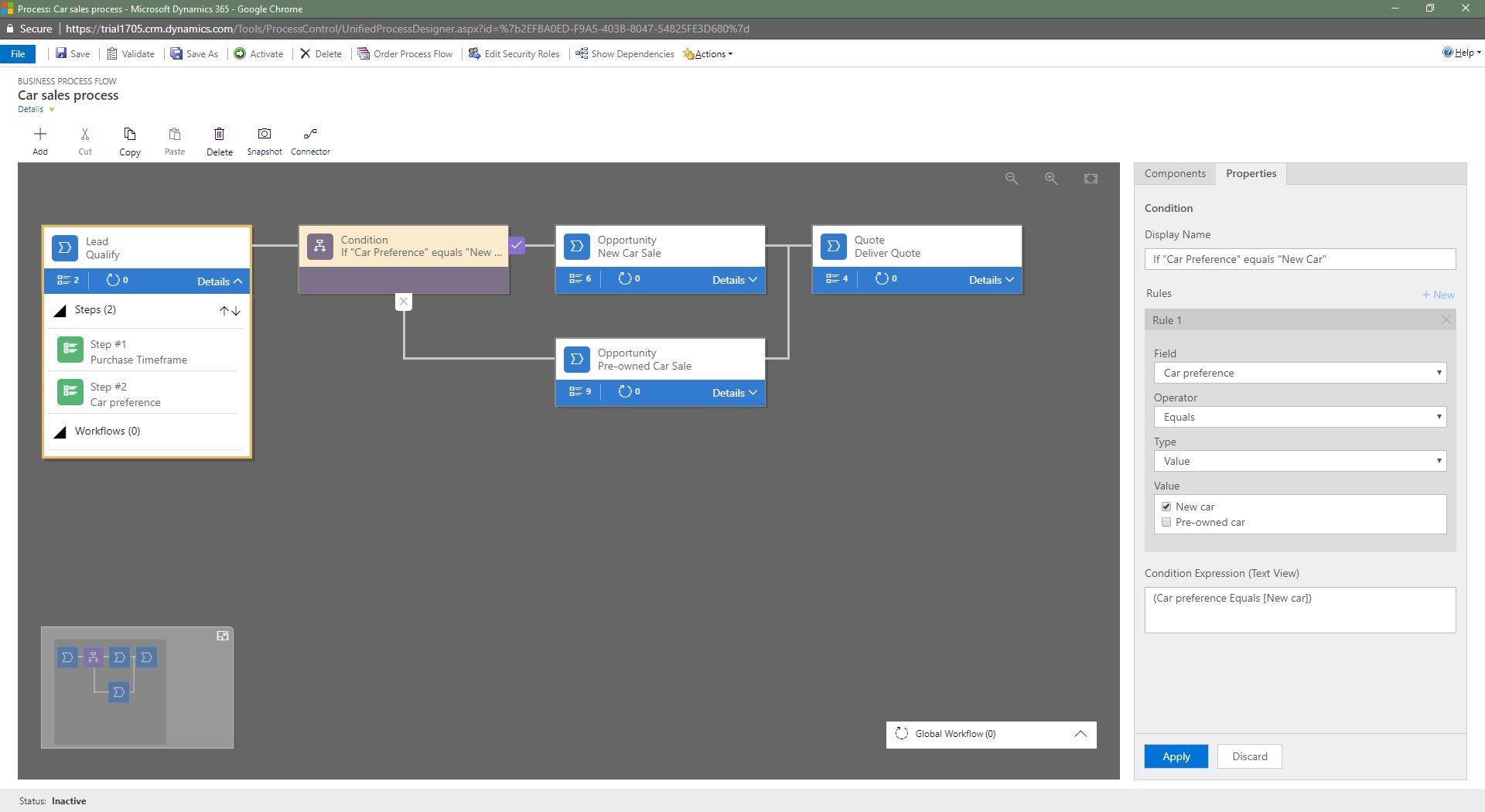 Image showing the created Qualify stage.