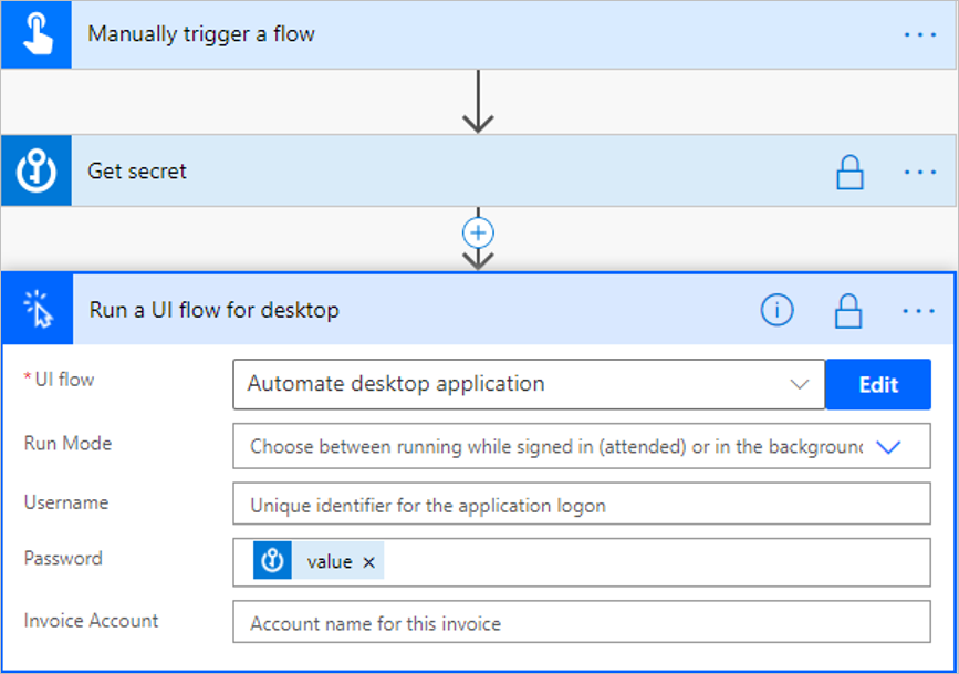 Pass outputs to a flow.