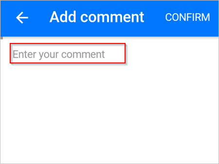 enter your comment.