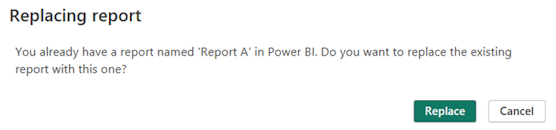 Screenshot of how to replace a report.