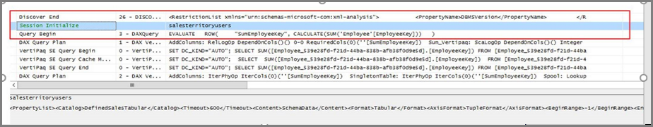 DAX query comes back to Analysis Services model