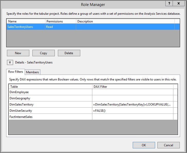 Add functions to Row Filters