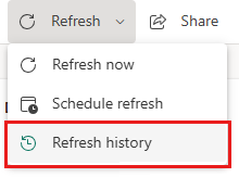 How to select schedule refresh