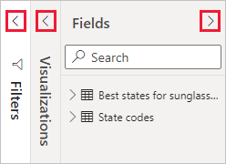 Screenshot of Power B I Desktop showing the Fields pane.