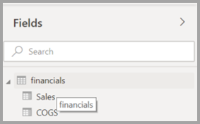 Screenshot of the original tooltip for a table in Power BI Desktop.