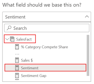 Screenshot that shows how to change the base field for a color-shaded map.