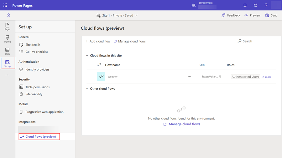 Add cloud flow to website.