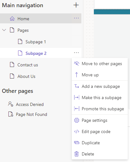 The context menu.