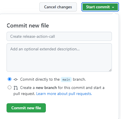 Commit changes.