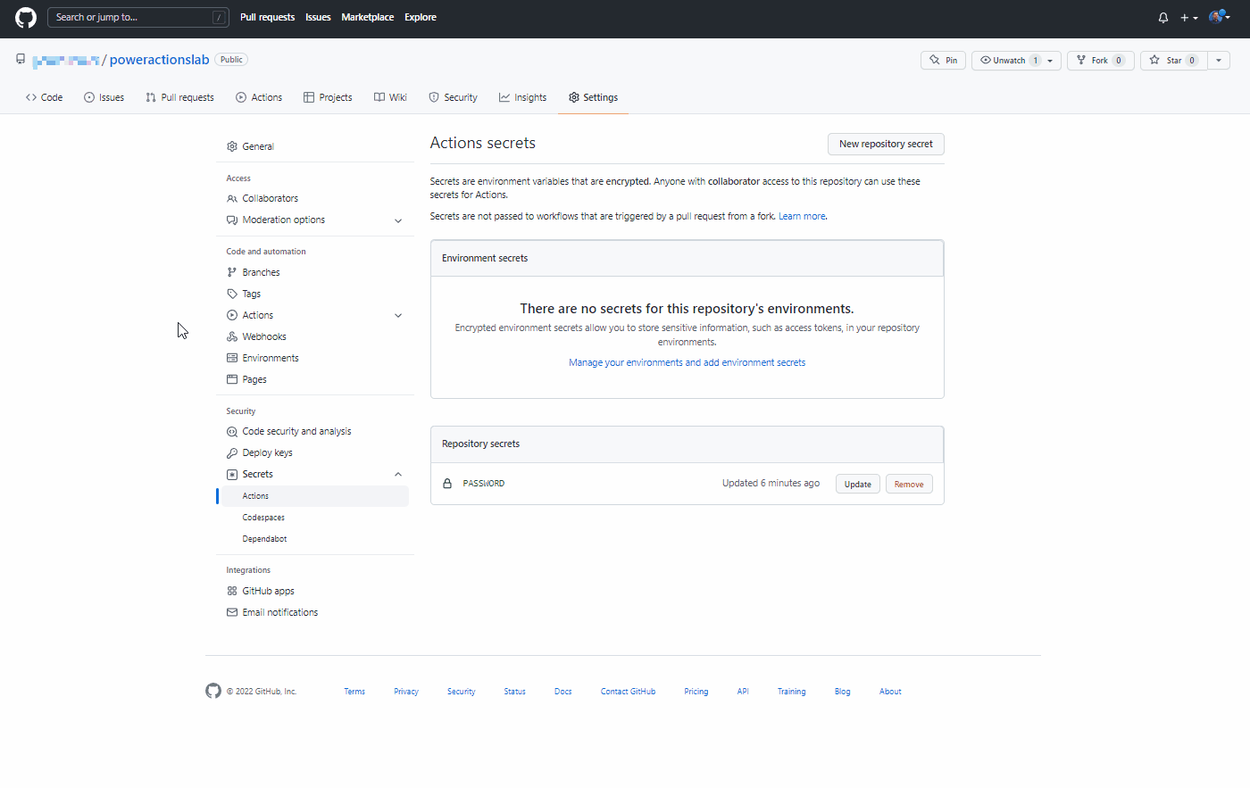 Setup workflow.