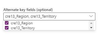 Creating a composite key through field mapping.