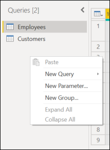 Queries Pane Context Menu Desktop.