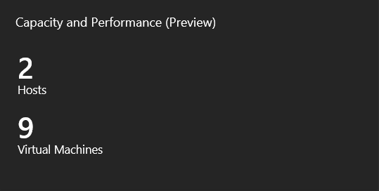 Capacity and Performance tile