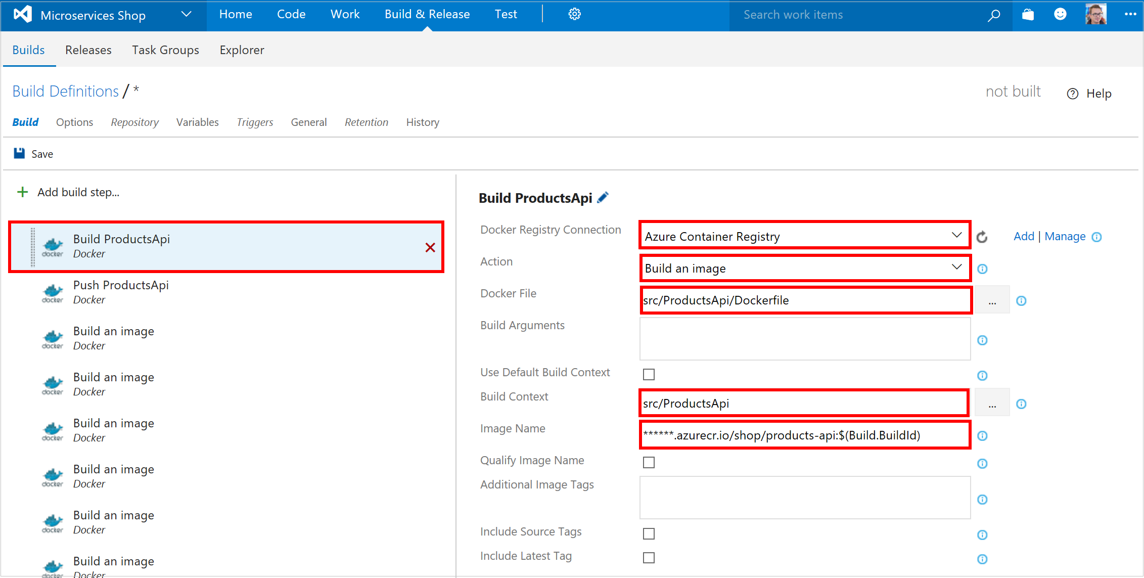 Azure DevOps Services - Docker Build
