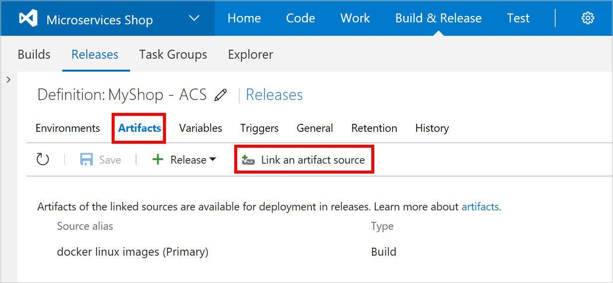 Azure DevOps Services - Release Artifacts