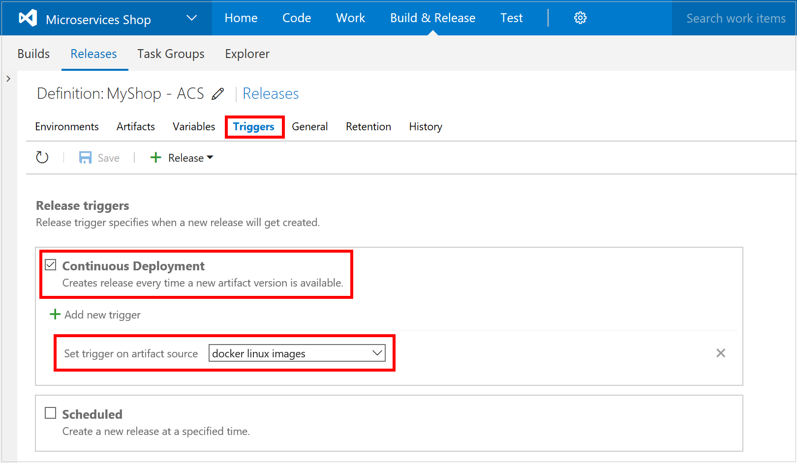 Azure DevOps Services - Release Triggers