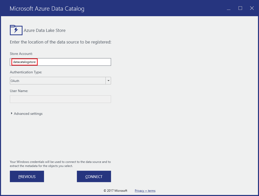 Connect to data source