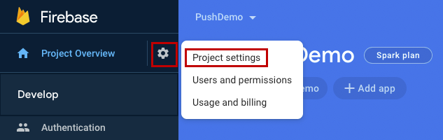 Select Project Settings