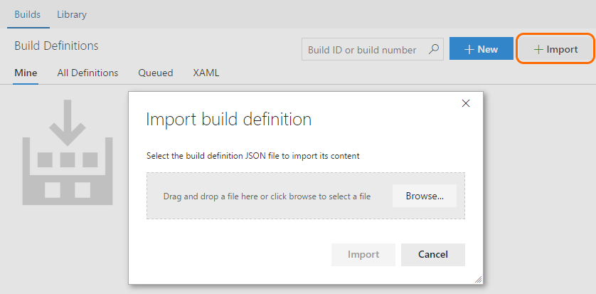 import build definition