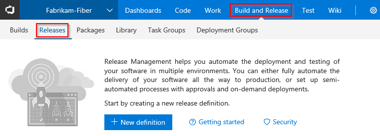 Access release pipelines TFS