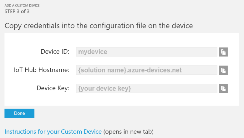 View device credentials