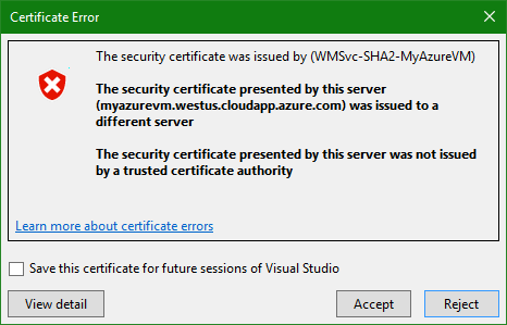 Certificate Error