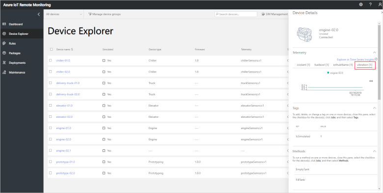 Select a telemetry stream to view