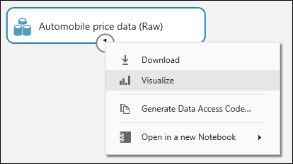 Click the output port and select "Visualize"