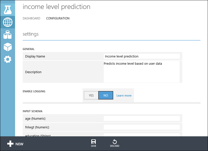 Enable logging in the web services portal